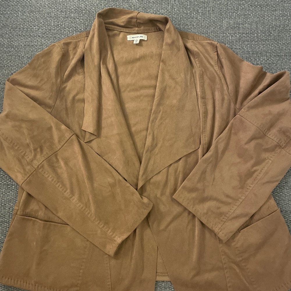 max studio faux suede jacket